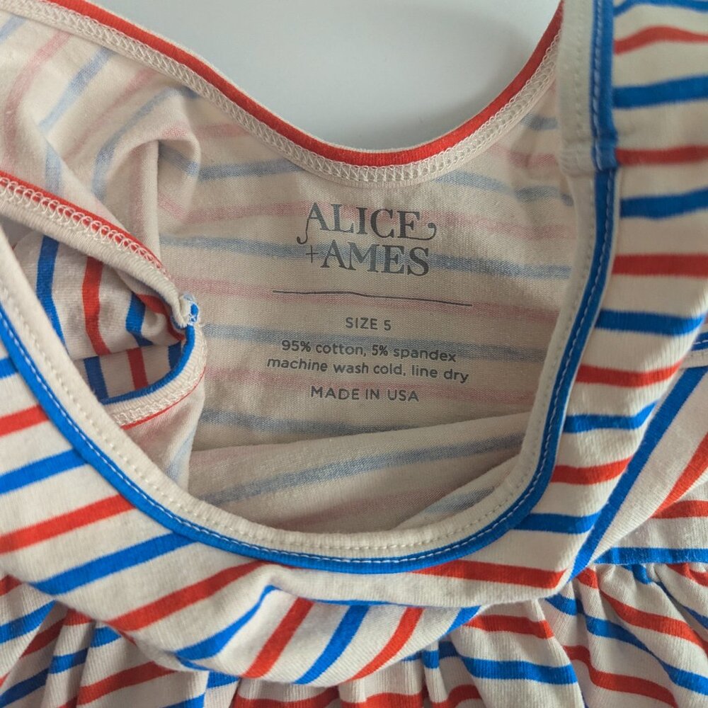 Alice + Ames THE TANK BALLET DRESS IN SALTWATER STRIPE - size 5 EUC - Picture 3 of 4